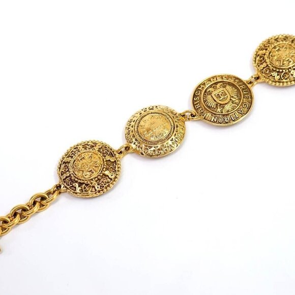 CHANEL 31 Rue Cambon PARIS Coin Bracelet 8.6" Gold Tone Auth #34872 - Picture 2 of 5